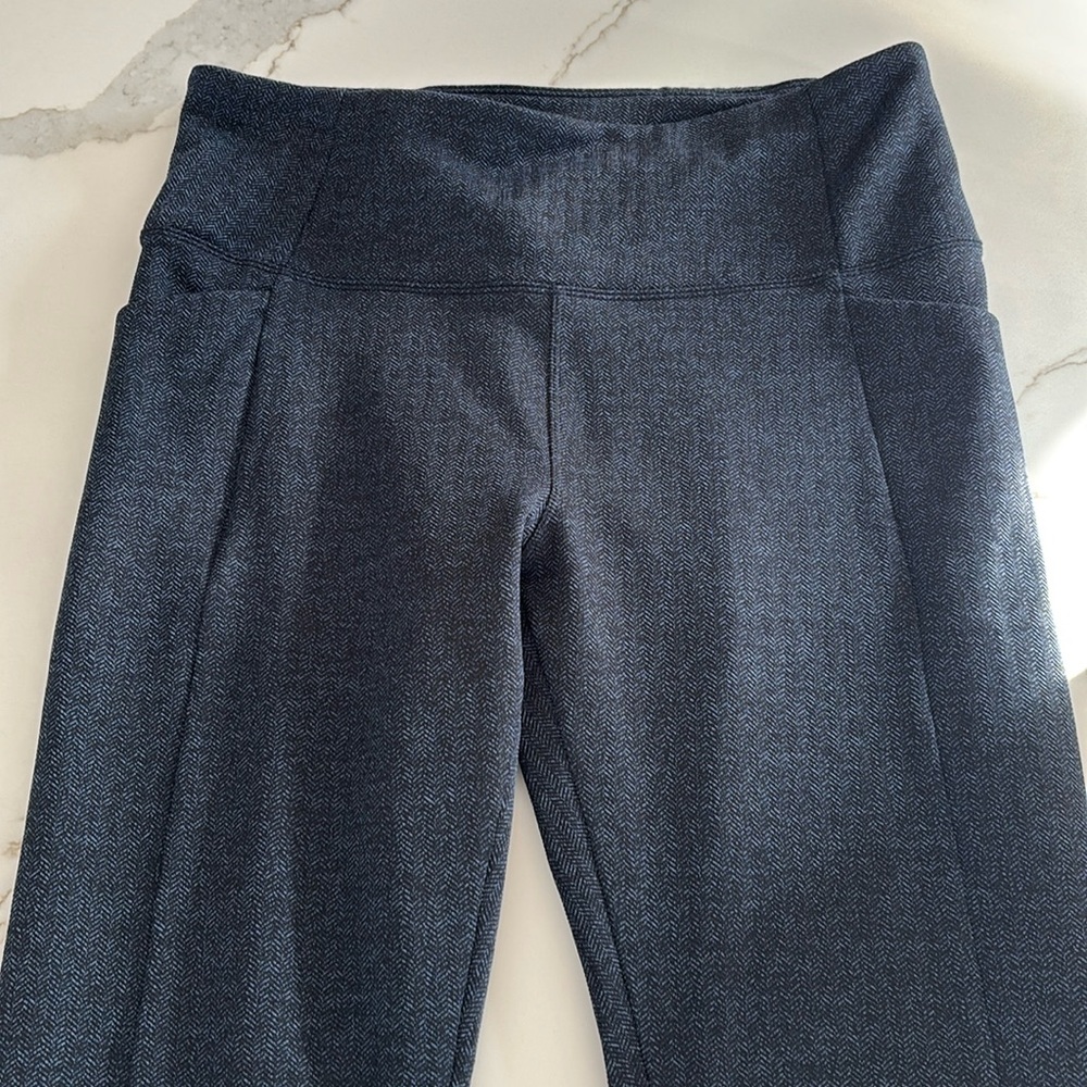 Athleta moto leggings - navy blue herringbone